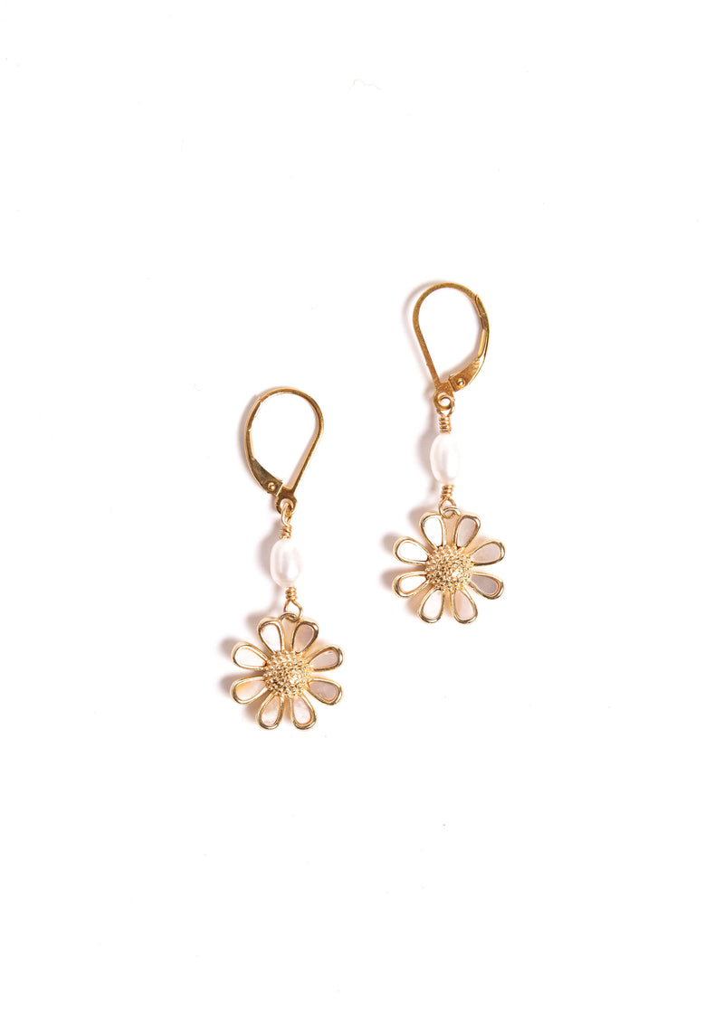 Flowers with Pearls Earrings