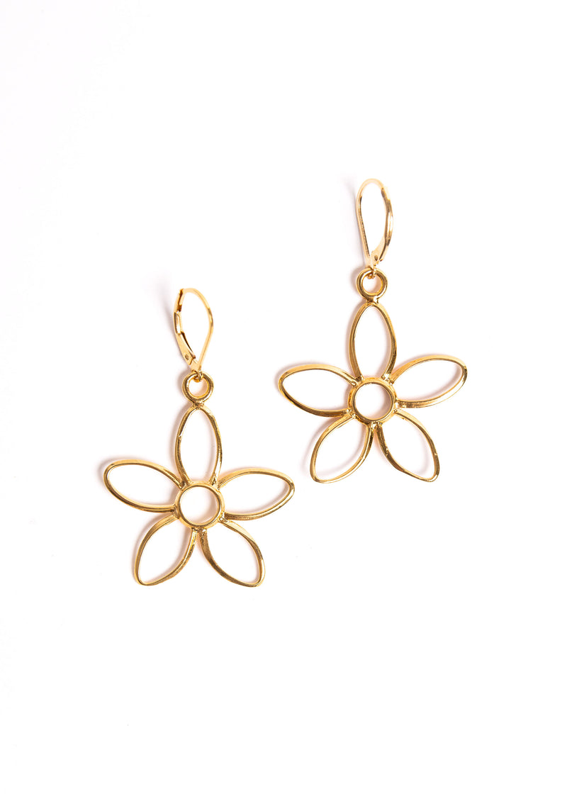 Gold Flower Earrings