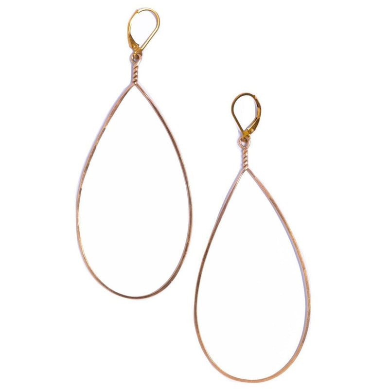 Large Slim Teardrop Hoops