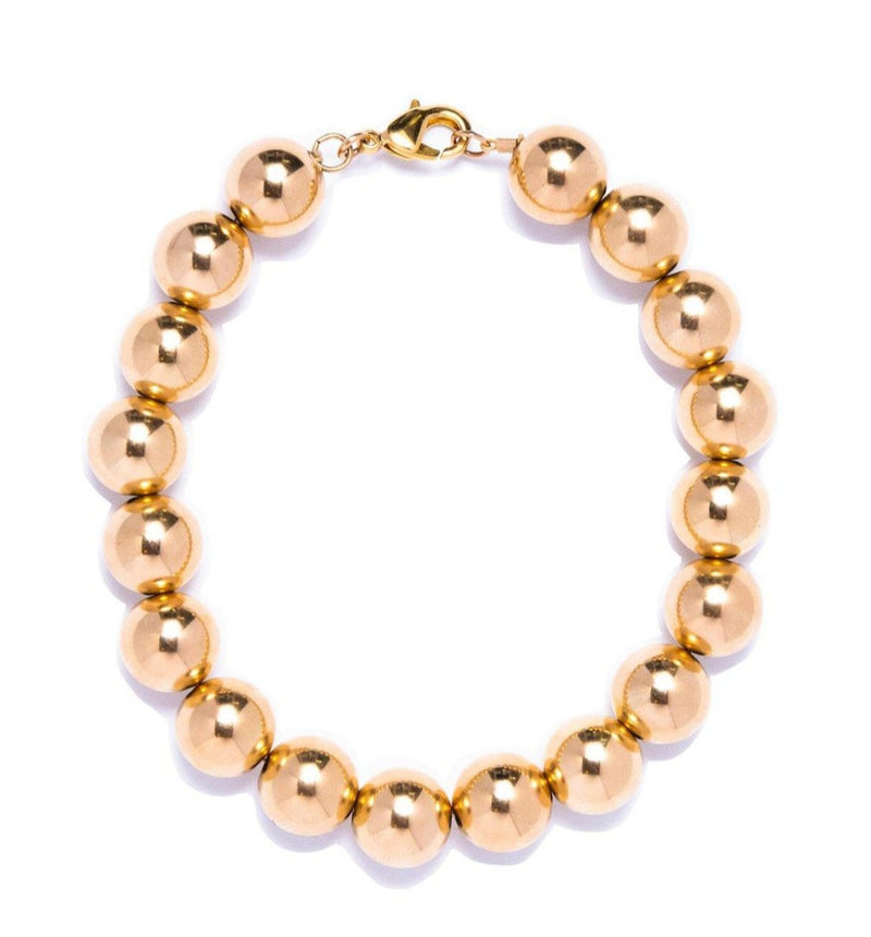 14kt Gold Fill Bead Bracelet - 10mm