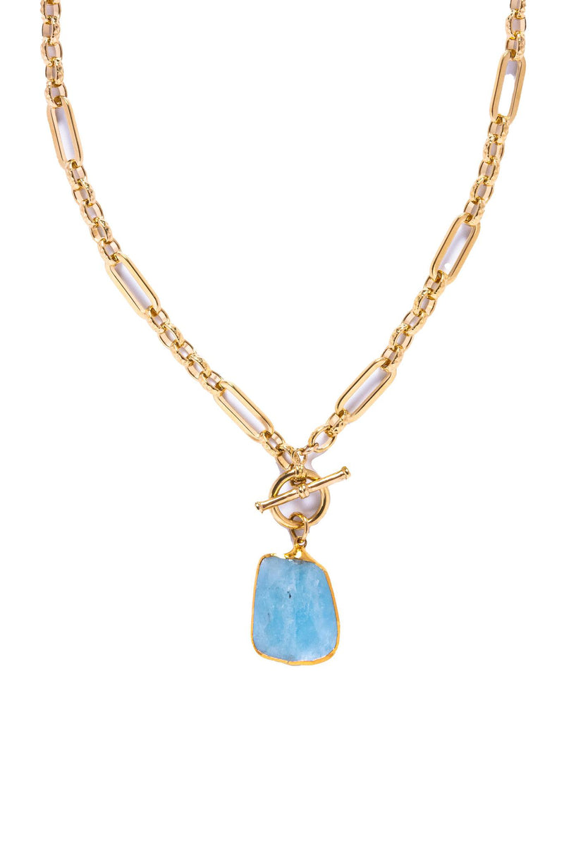 Demi Chain with Aquamarine Necklace