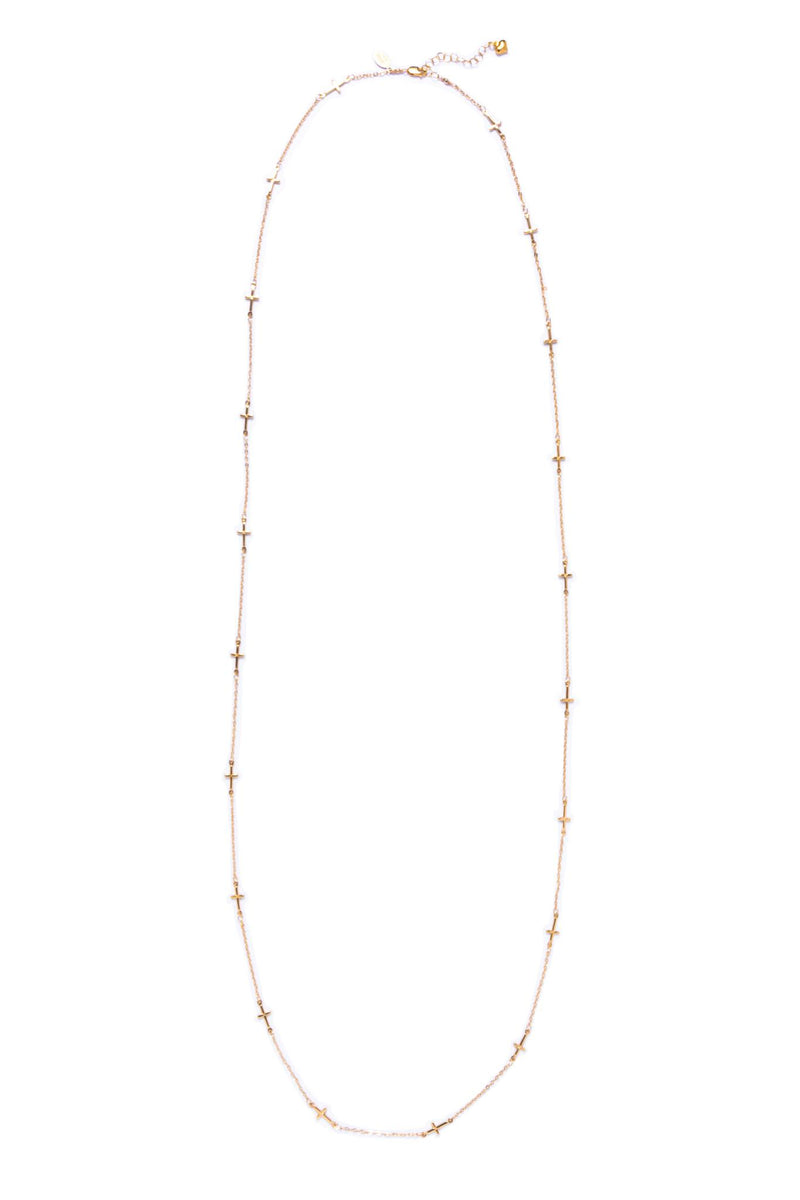 Long Cross Chain Necklace