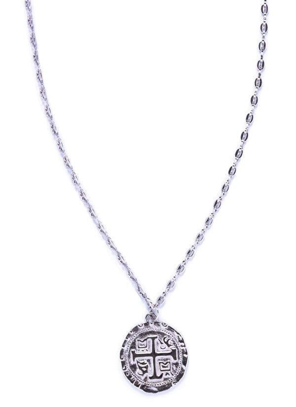 Greek Christian Silver Necklace