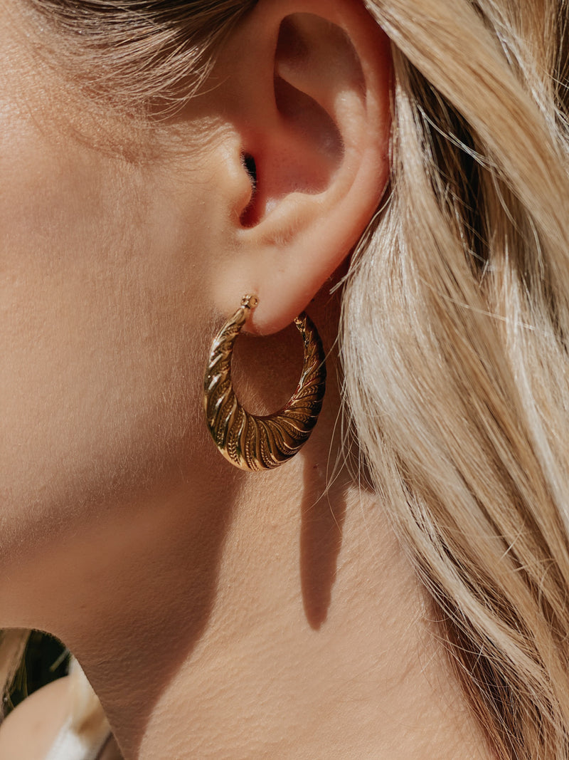 Large Patterned Hoops