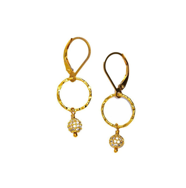 CZ Round Hoop Earrings