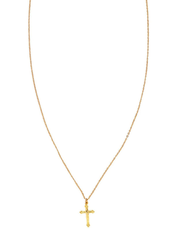 Tiny Gold Cross Necklace