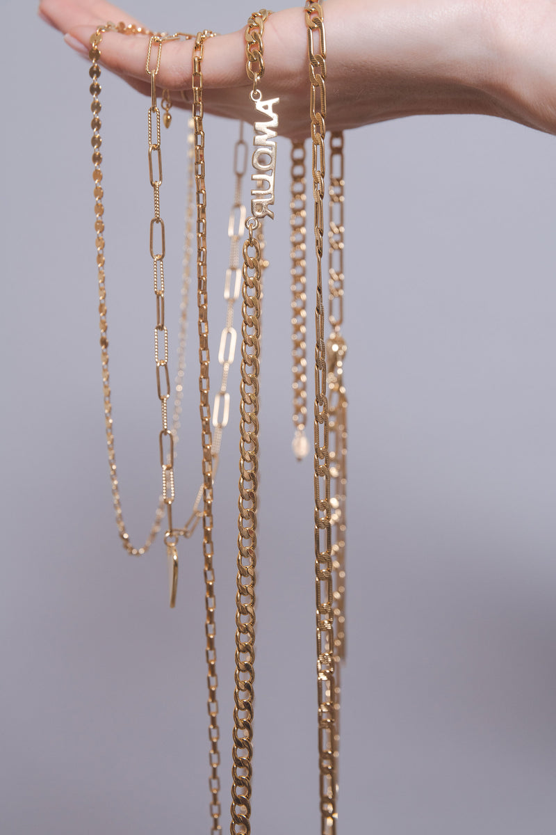 Selene Hammered Chain Necklace