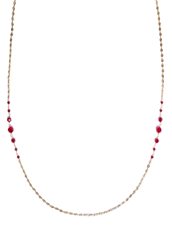 Long Red Swarovski Crystal's Necklace