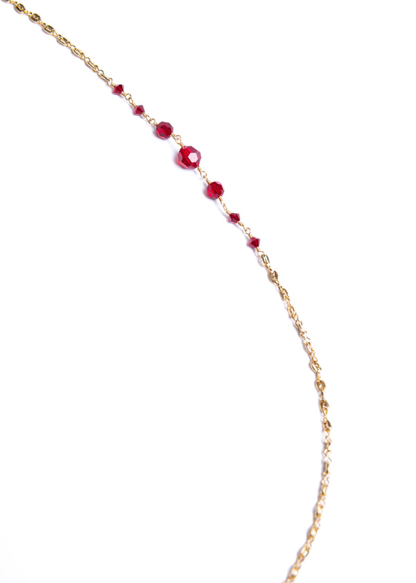 Long Red Swarovski Crystal's Necklace