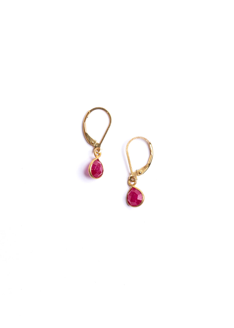 Red Ruby Earrings