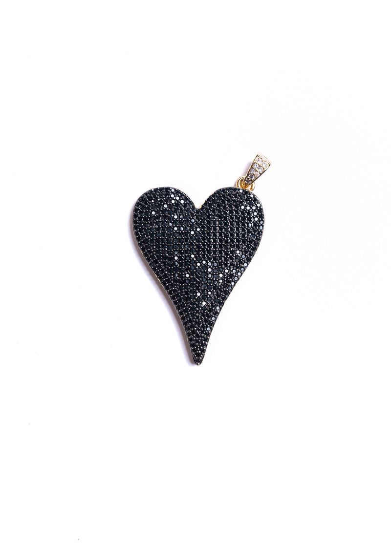 Long CZ Heart Necklace