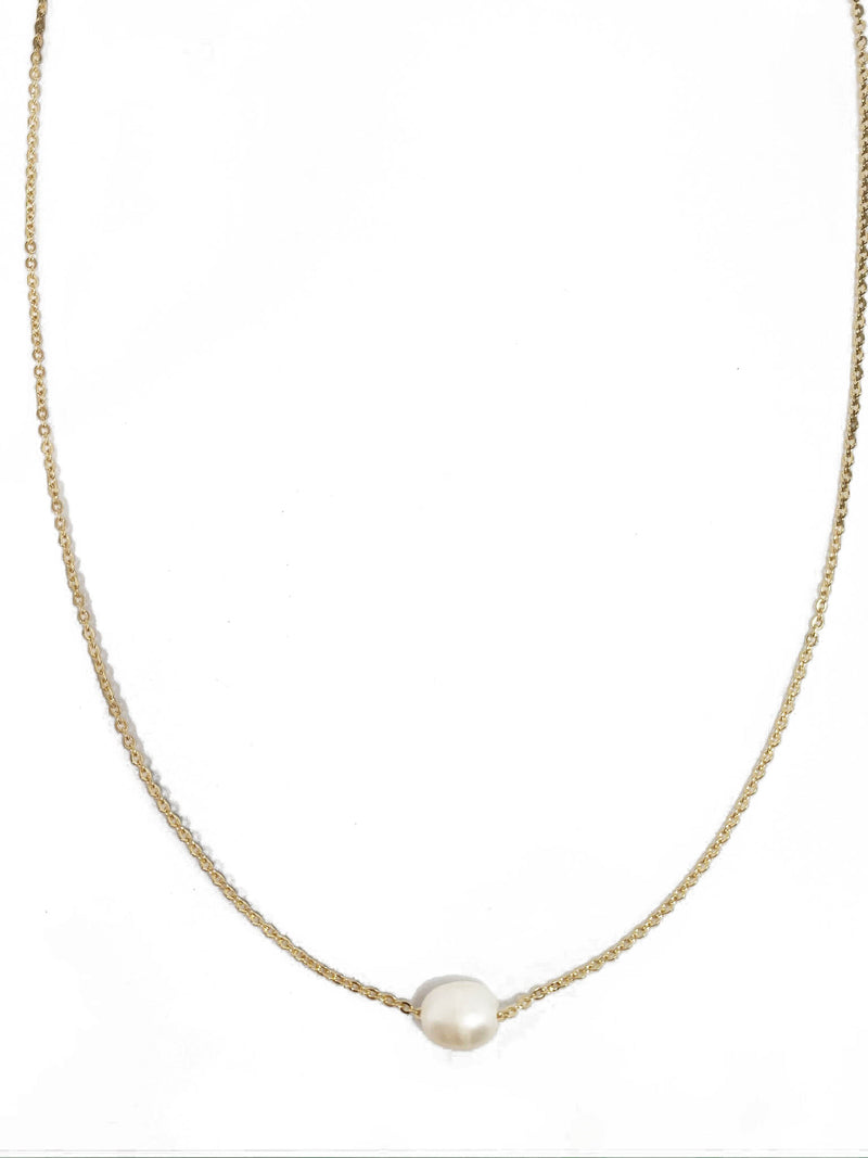 Floating Cultured Pearl Necklace