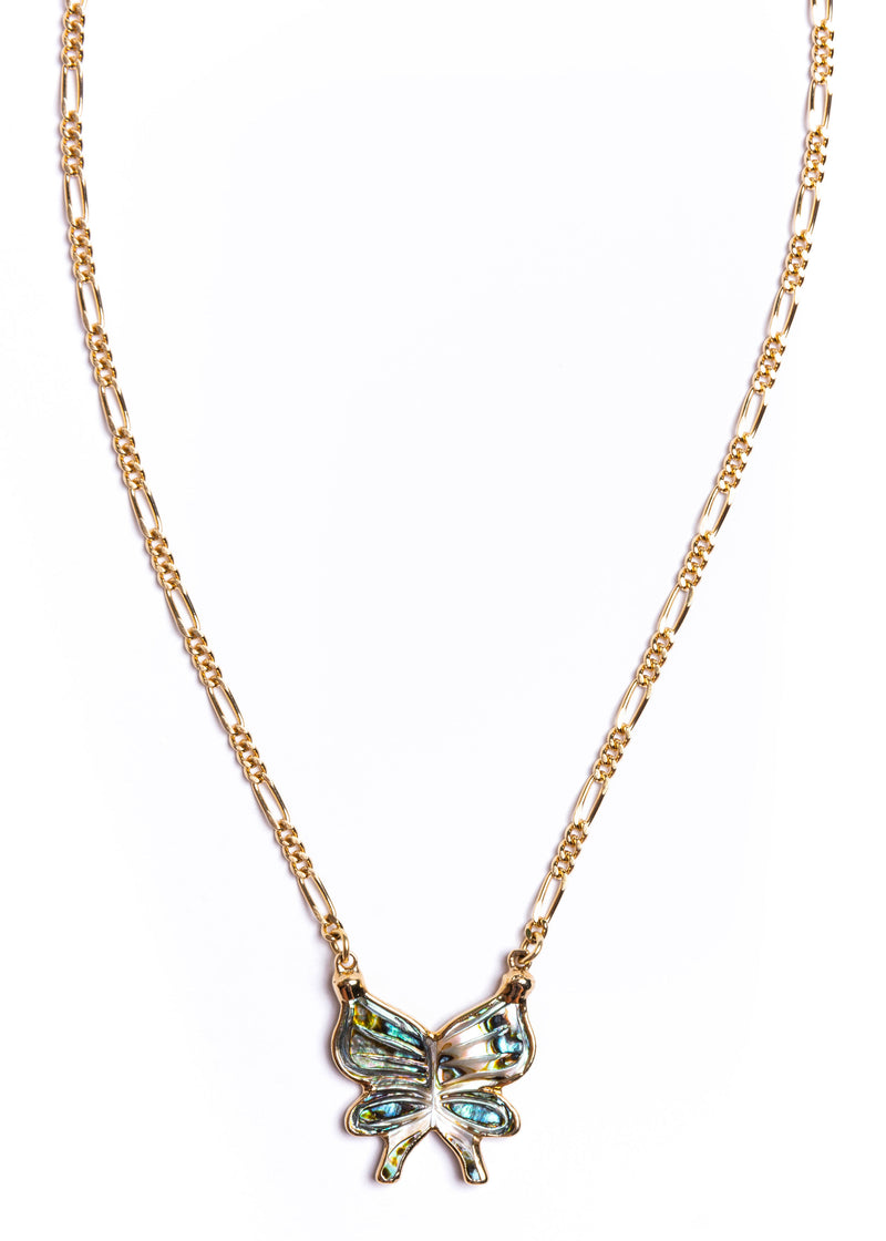 Abalone Butterfly Necklace