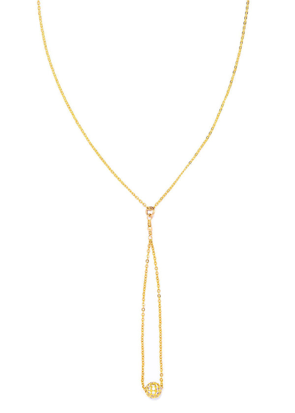 Looped CZ Ball Necklace