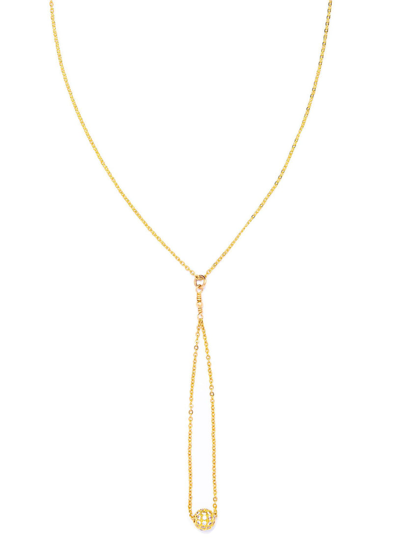 Looped CZ Ball Necklace