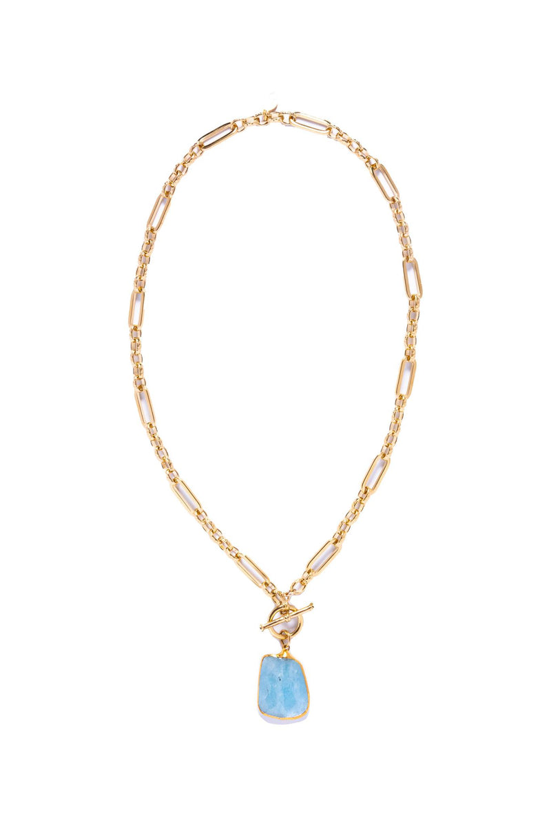 Demi Chain with Aquamarine Necklace