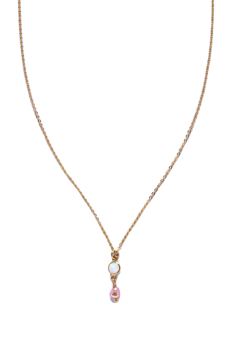 Opal & Freshwater Pearl Necklace