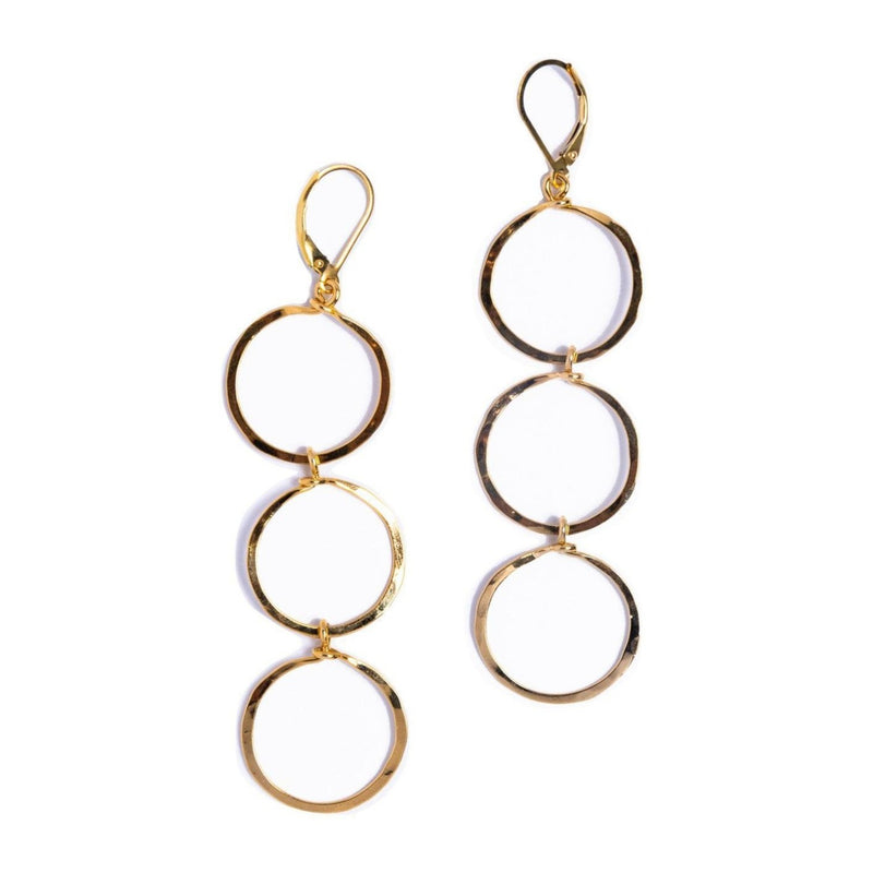 3 Round Dangling Hoops