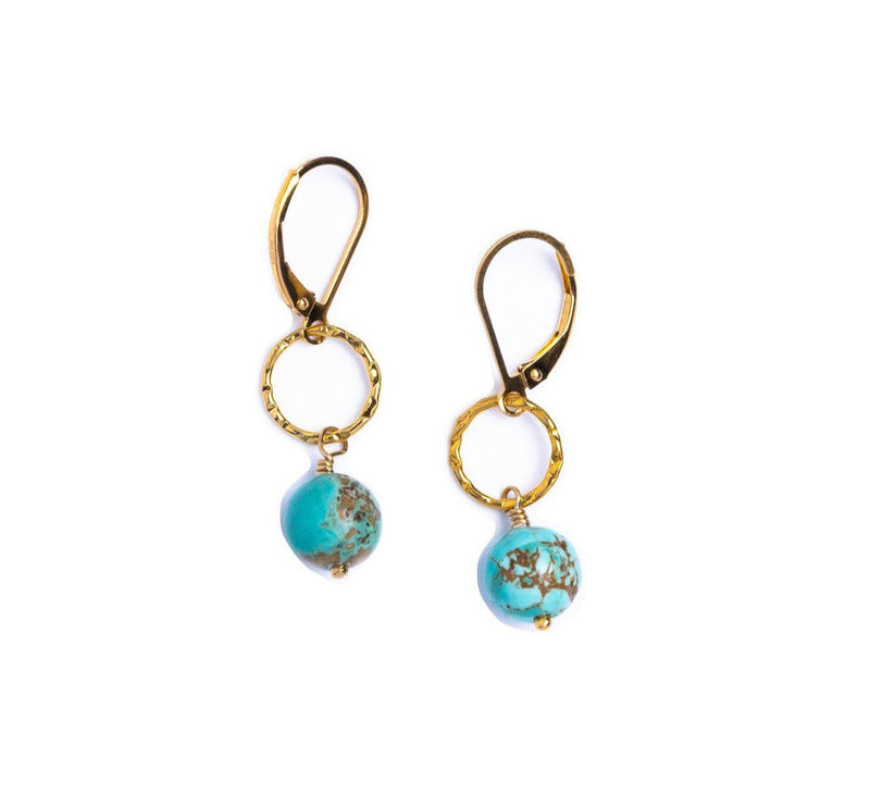 Turquoise Hoop Earrings