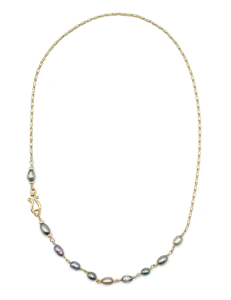 Freshwater Peacock Pearls Choker