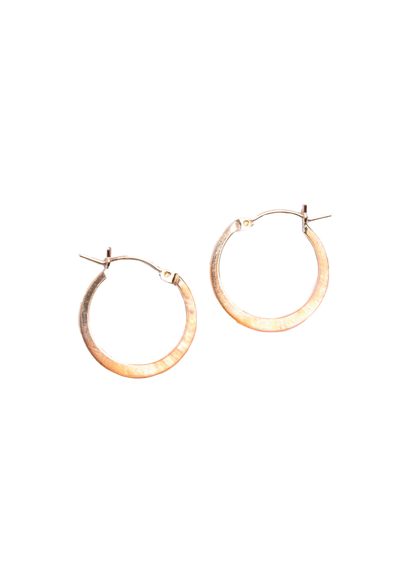 Small Flat Gold Hoops