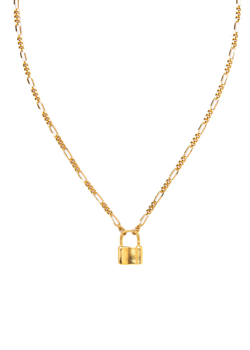 Gold Lock Necklace