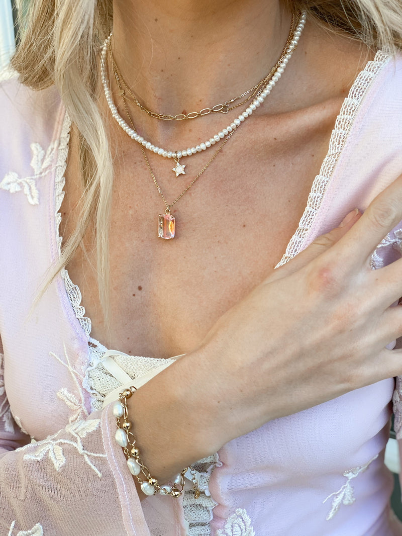 Opal Star & Pearl Choker