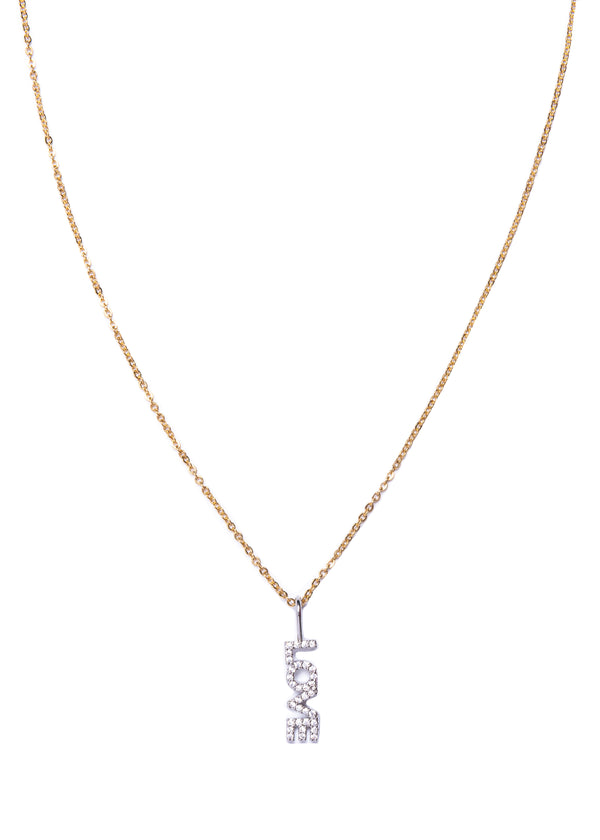 CZ "Love" Charm Necklace