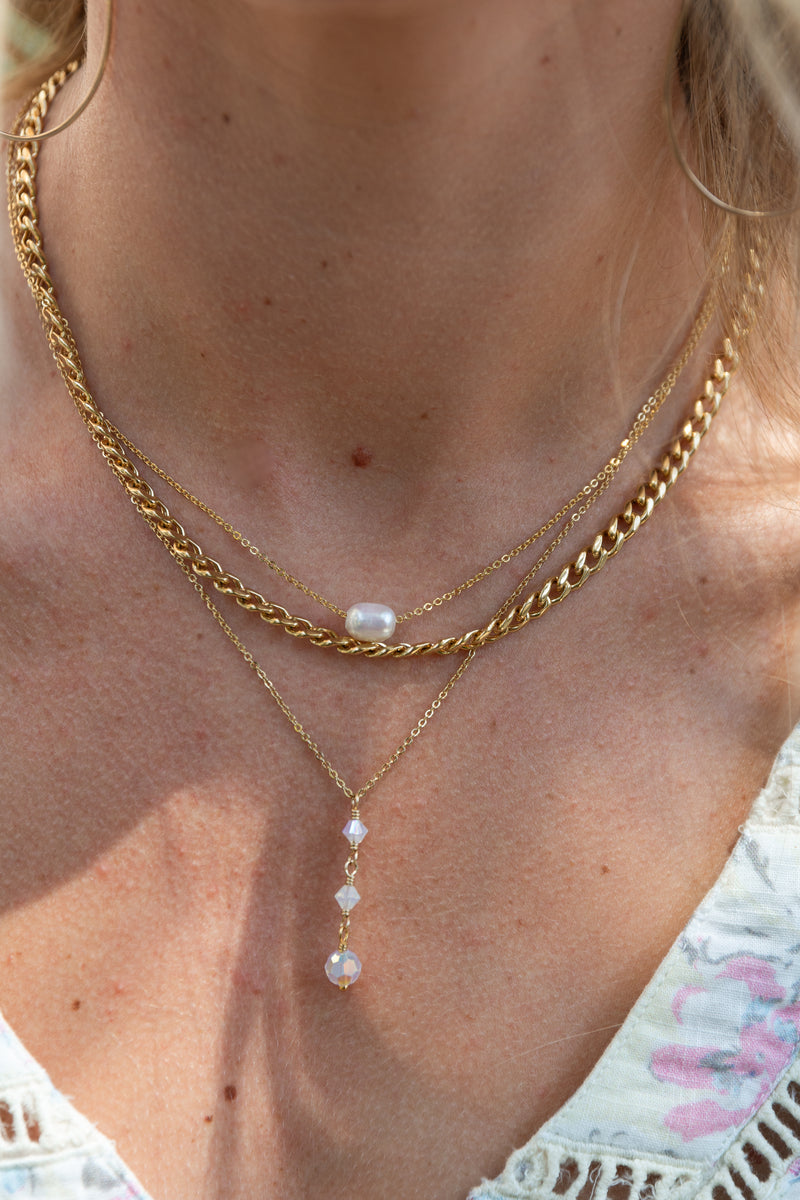 Floating Cultured Pearl Necklace