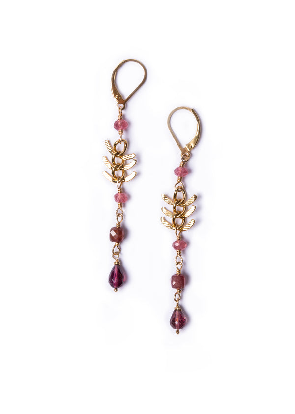 Pink Tourmaline Earrings