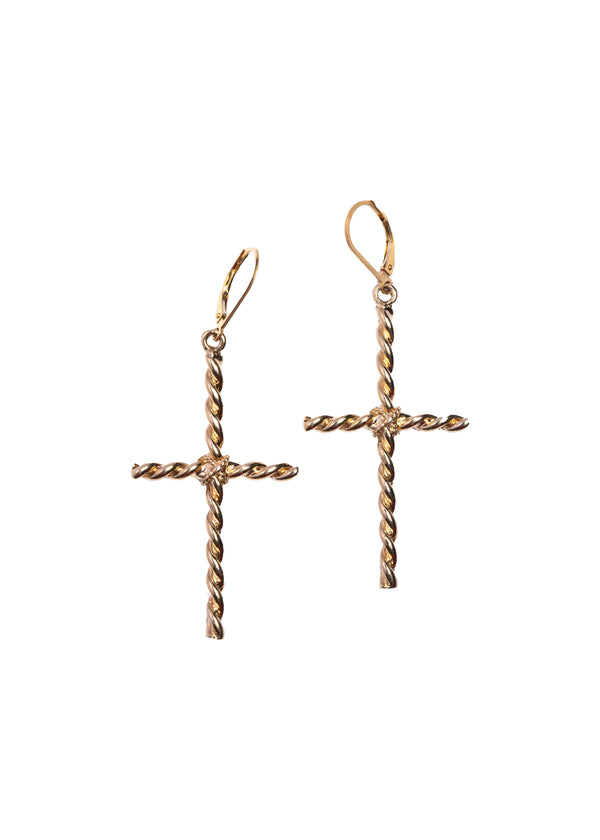 Twisted Cross Earrings