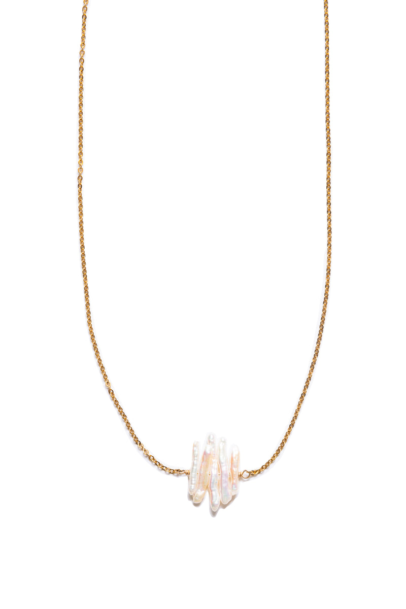 5 Biwa Pearl Necklace