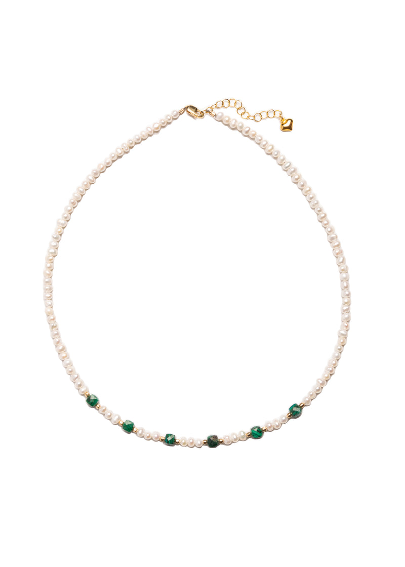 Malachite & Pearl Choker