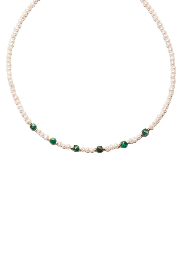 Malachite & Pearl Choker